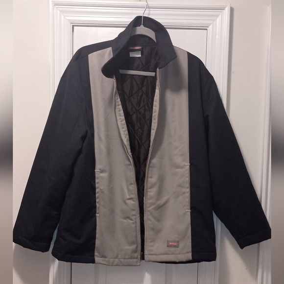 Dickies Y2K Blue Gray Full Zip men's Mechanic Work Jacket Large - Picture 1 of 12